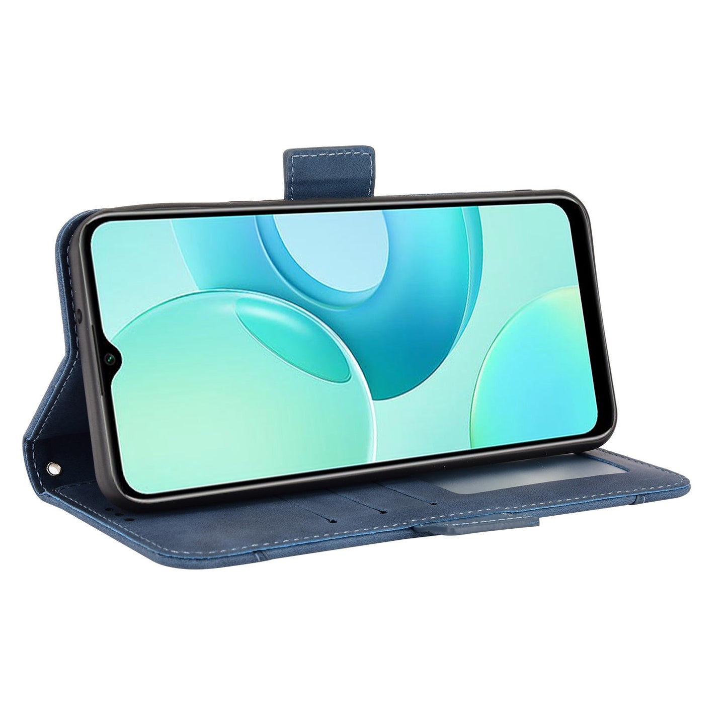 Multiple Card Slots Phone Case for Wiko T10 4G, Double Magnetic Clasp PU Leather Stand Wallet Protective Cover