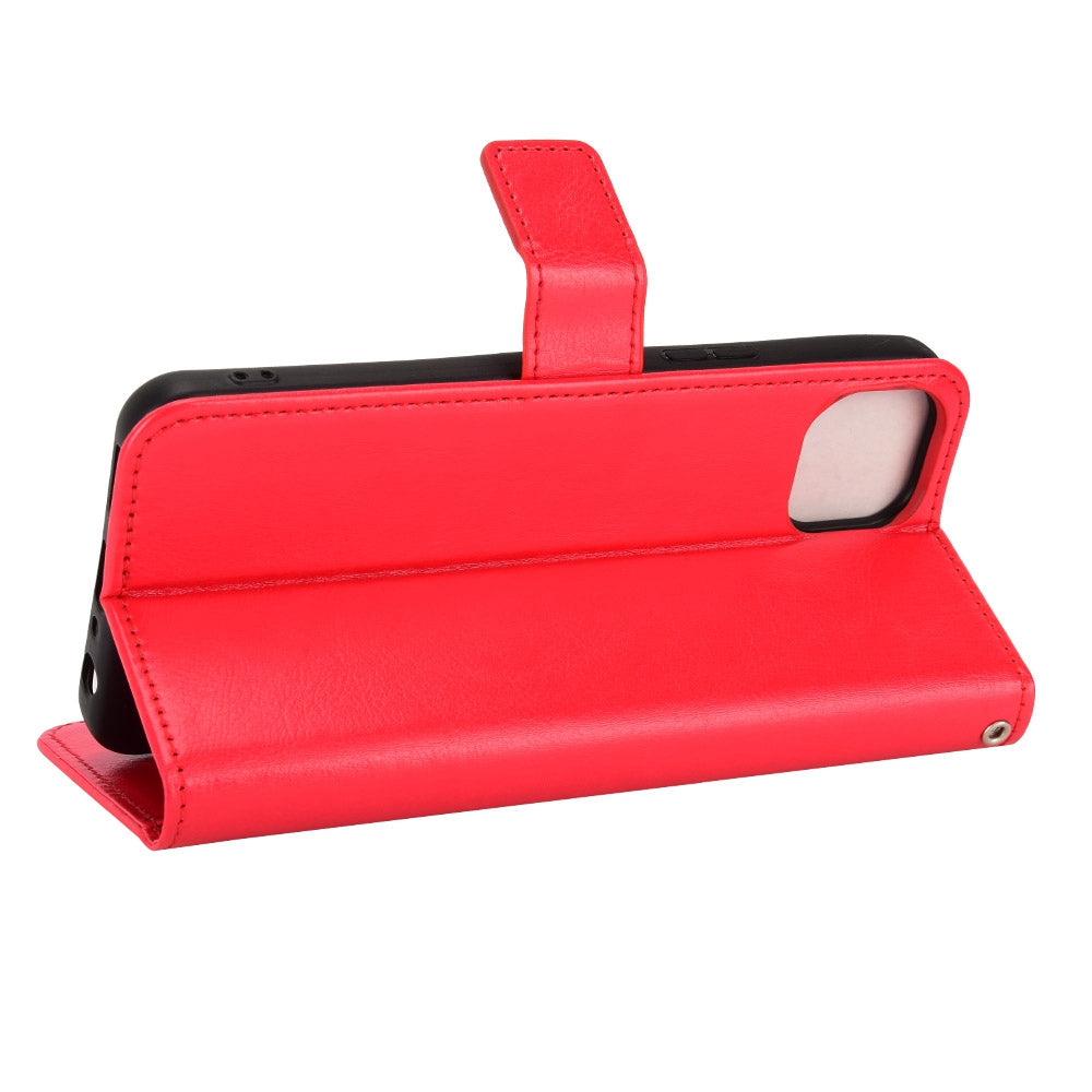 For Wiko T10 4G Phone Stand Wallet Case Crazy Horse Texture PU Leather Cover Protective Shell