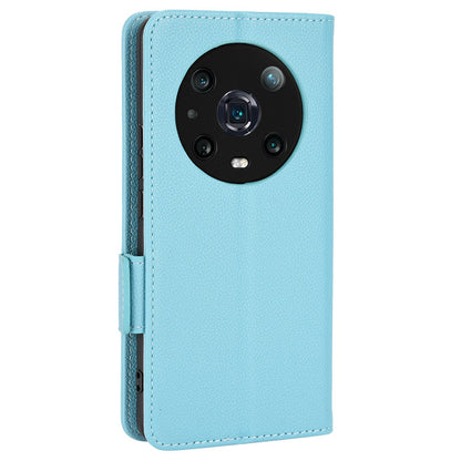 For Honor Magic4 Pro 5G Magnetic Closure Litchi Texture PU Leather Phone Case Stand Wallet Anti-scratch Phone Cover