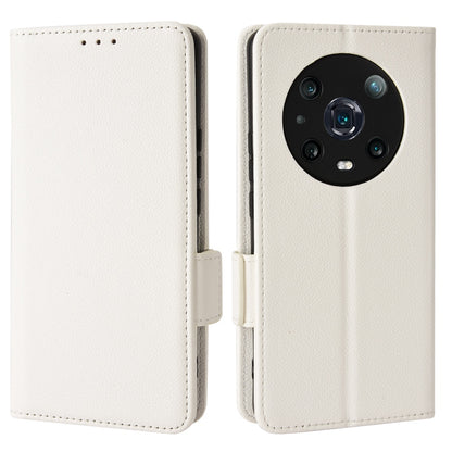 For Honor Magic4 Pro 5G Magnetic Closure Litchi Texture PU Leather Phone Case Stand Wallet Anti-scratch Phone Cover