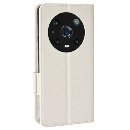 For Honor Magic4 Pro 5G Magnetic Closure Litchi Texture PU Leather Phone Case Stand Wallet Anti-scratch Phone Cover