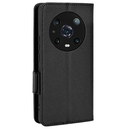 For Honor Magic4 Pro 5G Magnetic Closure Litchi Texture PU Leather Phone Case Stand Wallet Anti-scratch Phone Cover