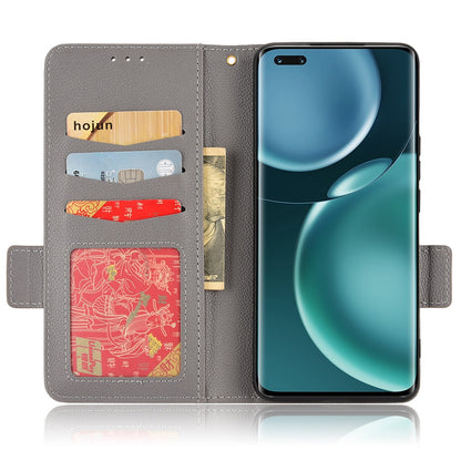 For Honor Magic4 Pro 5G Magnetic Closure Litchi Texture PU Leather Phone Case Stand Wallet Anti-scratch Phone Cover