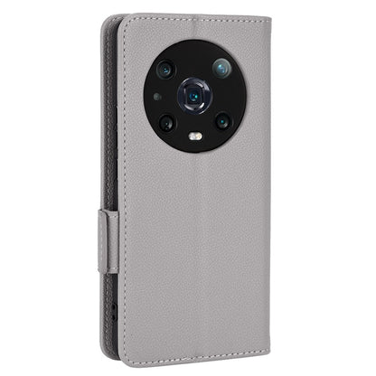 For Honor Magic4 Pro 5G Magnetic Closure Litchi Texture PU Leather Phone Case Stand Wallet Anti-scratch Phone Cover