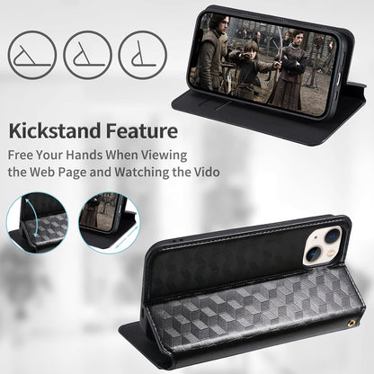 For Infinix Hot 12i 4G X665 Imprinted Rhombus Pattern Magnetic Absorption Leather Case Viewing Stand Shockproof Flip Wallet Cover