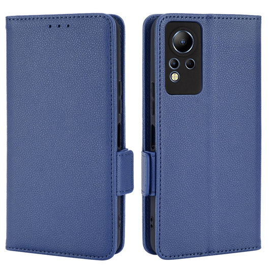 For Infinix Note 12 4G X663, X663C, X663D PU Leather Litchi Texture Phone Case Stand Function Dual Magnetic Clasp Flip Wallet Cover