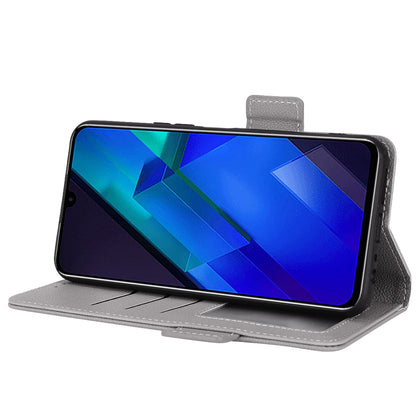 For Infinix Note 12 4G X663, X663C, X663D PU Leather Litchi Texture Phone Case Stand Function Dual Magnetic Clasp Flip Wallet Cover