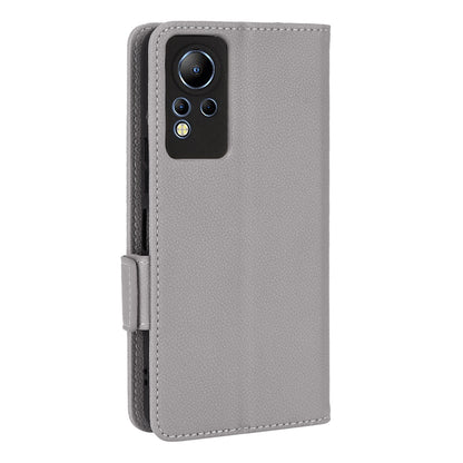 For Infinix Note 12 4G X663, X663C, X663D PU Leather Litchi Texture Phone Case Stand Function Dual Magnetic Clasp Flip Wallet Cover