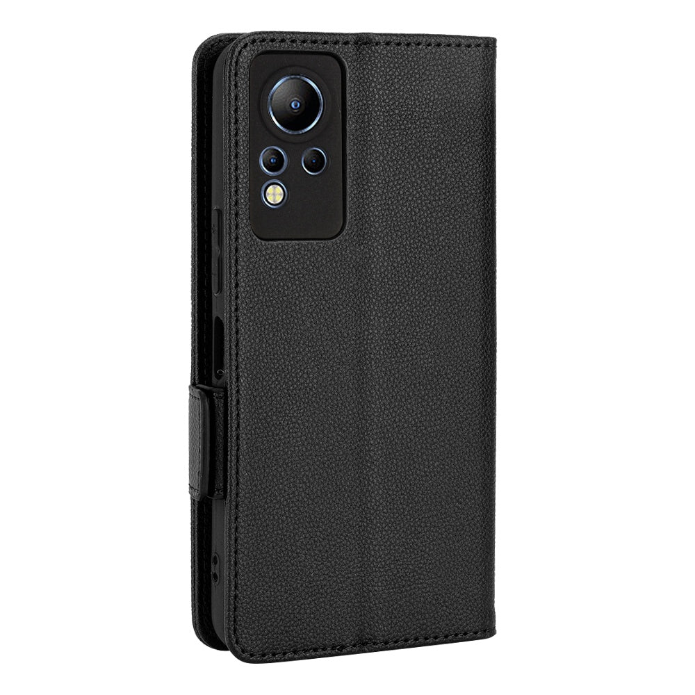 For Infinix Note 12 4G X663, X663C, X663D PU Leather Litchi Texture Phone Case Stand Function Dual Magnetic Clasp Flip Wallet Cover