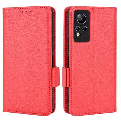 For Infinix Note 12 4G X663, X663C, X663D PU Leather Litchi Texture Phone Case Stand Function Dual Magnetic Clasp Flip Wallet Cover