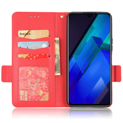 For Infinix Note 12 4G X663, X663C, X663D PU Leather Litchi Texture Phone Case Stand Function Dual Magnetic Clasp Flip Wallet Cover