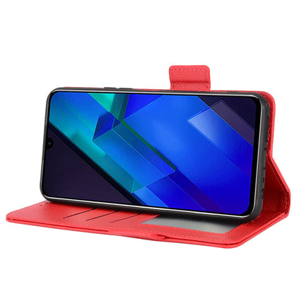For Infinix Note 12 4G X663, X663C, X663D PU Leather Litchi Texture Phone Case Stand Function Dual Magnetic Clasp Flip Wallet Cover