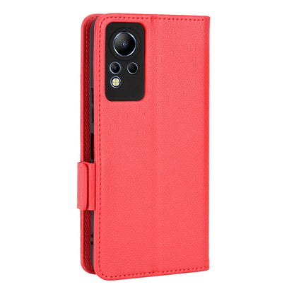 For Infinix Note 12 4G X663, X663C, X663D PU Leather Litchi Texture Phone Case Stand Function Dual Magnetic Clasp Flip Wallet Cover