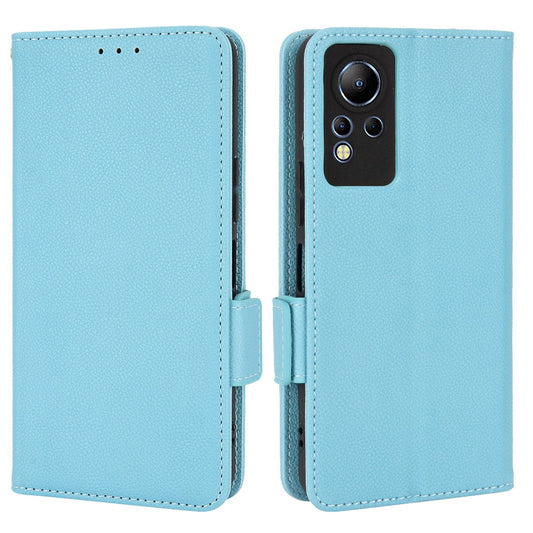 For Infinix Note 12 4G X663, X663C, X663D PU Leather Litchi Texture Phone Case Stand Function Dual Magnetic Clasp Flip Wallet Cover