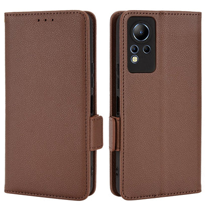 For Infinix Note 12 4G X663, X663C, X663D PU Leather Litchi Texture Phone Case Stand Function Dual Magnetic Clasp Flip Wallet Cover