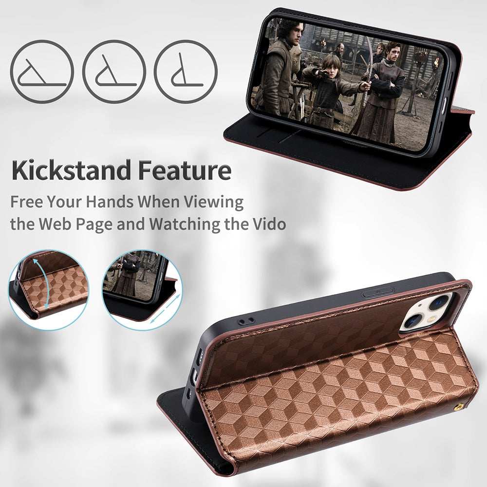 For Infinix Note 12 4G X663, X663C, X663D Imprinted Rhombus Pattern Wallet Design Flip Case PU Leather Magnetic Auto-absorbed Stand Cover