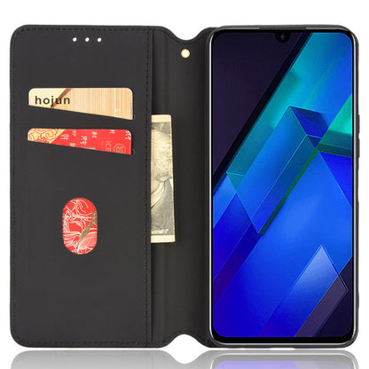 For Infinix Note 12 4G X663, X663C, X663D Imprinted Rhombus Pattern Wallet Design Flip Case PU Leather Magnetic Auto-absorbed Stand Cover