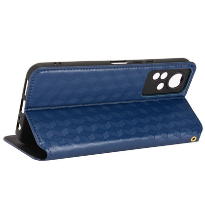 For Infinix Note 12 4G X663, X663C, X663D Imprinted Rhombus Pattern Wallet Design Flip Case PU Leather Magnetic Auto-absorbed Stand Cover