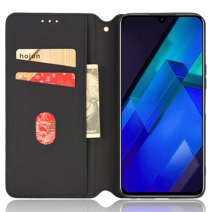 For Infinix Note 12 4G X663, X663C, X663D Imprinted Rhombus Pattern Wallet Design Flip Case PU Leather Magnetic Auto-absorbed Stand Cover