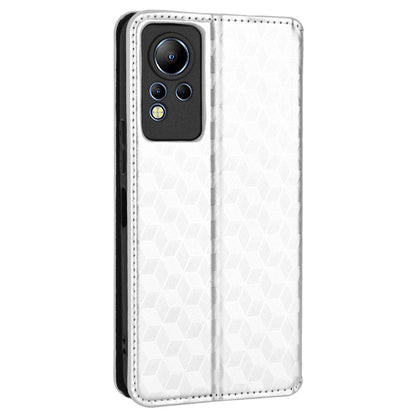 For Infinix Note 12 4G X663, X663C, X663D Imprinted Rhombus Pattern Wallet Design Flip Case PU Leather Magnetic Auto-absorbed Stand Cover