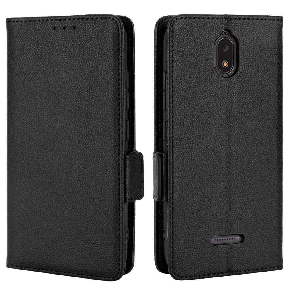 For Hot Pepper Serrano 3 PU Leather Secure Dual Magnetic Clasp Case Litchi Texture Stand Shockproof Flip Wallet Cover