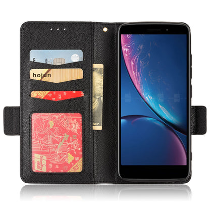 For Hot Pepper Serrano 3 PU Leather Secure Dual Magnetic Clasp Case Litchi Texture Stand Shockproof Flip Wallet Cover
