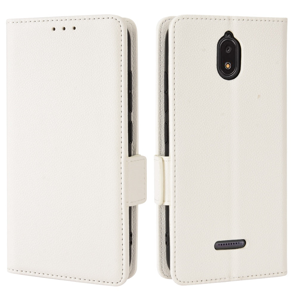 For Hot Pepper Serrano 3 PU Leather Secure Dual Magnetic Clasp Case Litchi Texture Stand Shockproof Flip Wallet Cover