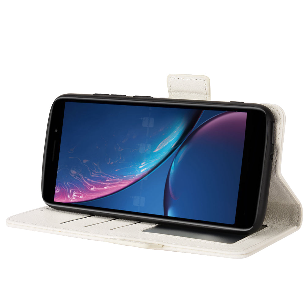 For Hot Pepper Serrano 3 PU Leather Secure Dual Magnetic Clasp Case Litchi Texture Stand Shockproof Flip Wallet Cover
