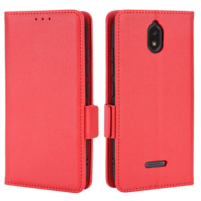 For Hot Pepper Serrano 3 PU Leather Secure Dual Magnetic Clasp Case Litchi Texture Stand Shockproof Flip Wallet Cover