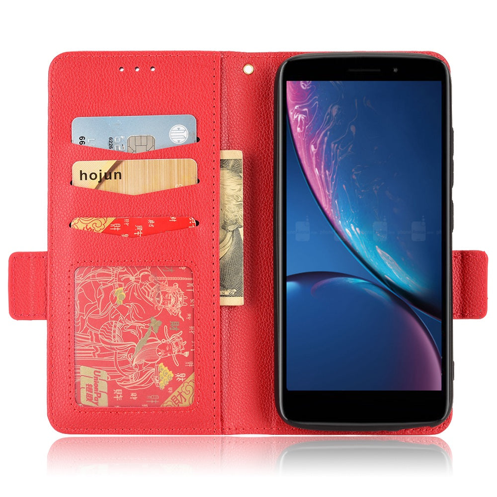 For Hot Pepper Serrano 3 PU Leather Secure Dual Magnetic Clasp Case Litchi Texture Stand Shockproof Flip Wallet Cover