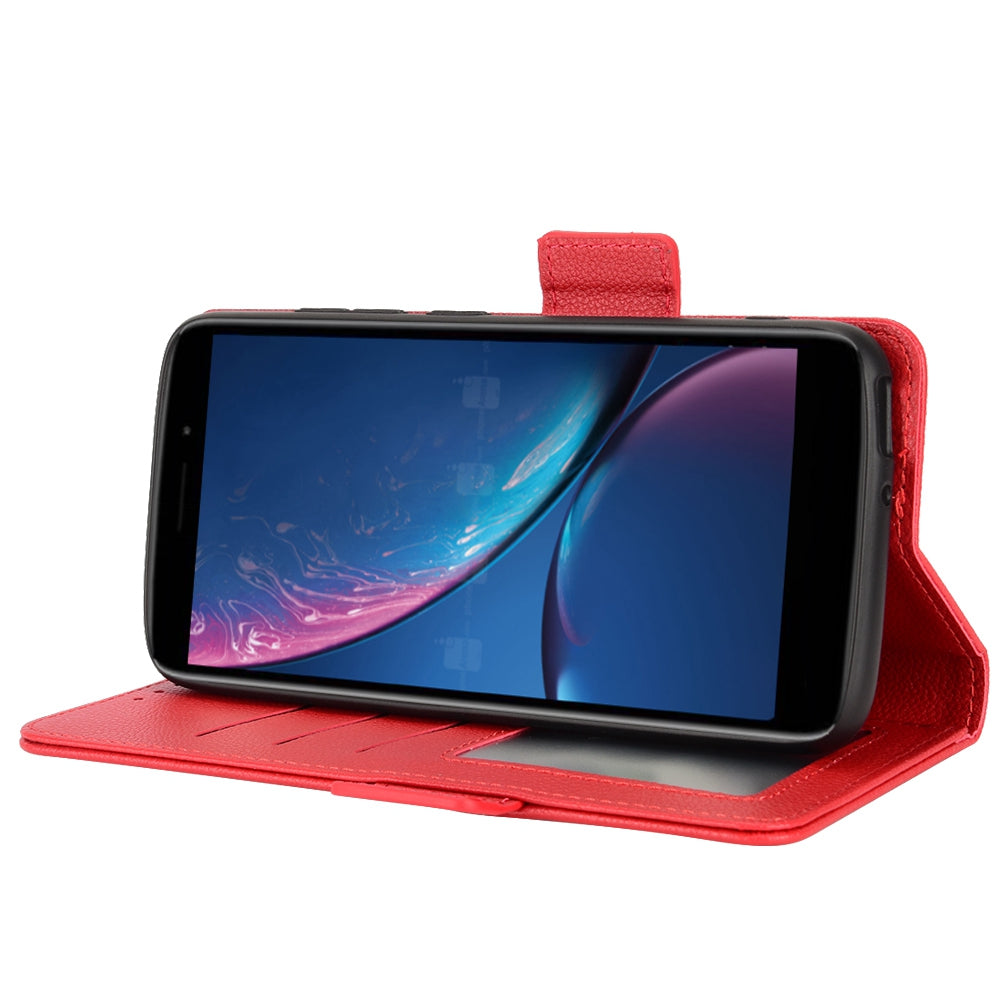 For Hot Pepper Serrano 3 PU Leather Secure Dual Magnetic Clasp Case Litchi Texture Stand Shockproof Flip Wallet Cover