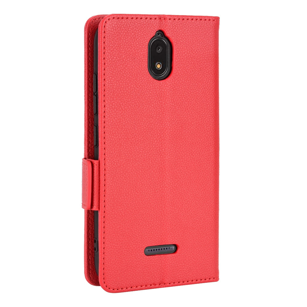 For Hot Pepper Serrano 3 PU Leather Secure Dual Magnetic Clasp Case Litchi Texture Stand Shockproof Flip Wallet Cover