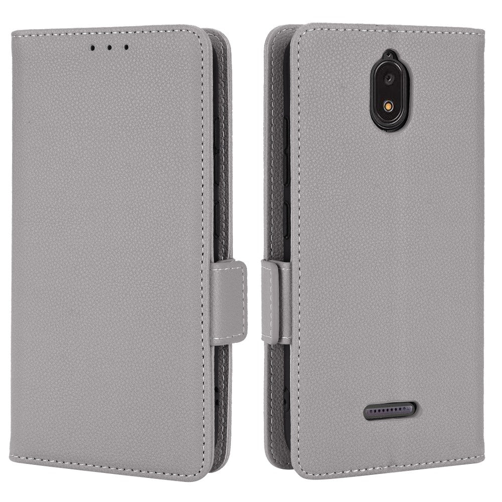 For Hot Pepper Serrano 3 PU Leather Secure Dual Magnetic Clasp Case Litchi Texture Stand Shockproof Flip Wallet Cover