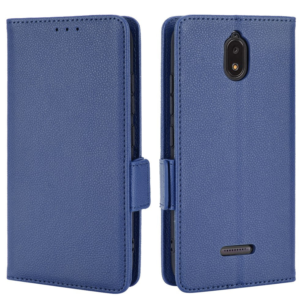 For Hot Pepper Serrano 3 PU Leather Secure Dual Magnetic Clasp Case Litchi Texture Stand Shockproof Flip Wallet Cover