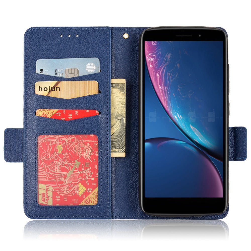 For Hot Pepper Serrano 3 PU Leather Secure Dual Magnetic Clasp Case Litchi Texture Stand Shockproof Flip Wallet Cover