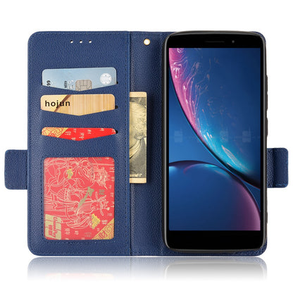 For Hot Pepper Serrano 3 PU Leather Secure Dual Magnetic Clasp Case Litchi Texture Stand Shockproof Flip Wallet Cover