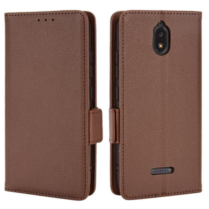 For Hot Pepper Serrano 3 PU Leather Secure Dual Magnetic Clasp Case Litchi Texture Stand Shockproof Flip Wallet Cover