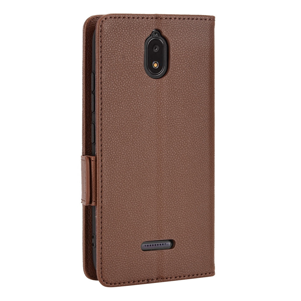 For Hot Pepper Serrano 3 PU Leather Secure Dual Magnetic Clasp Case Litchi Texture Stand Shockproof Flip Wallet Cover