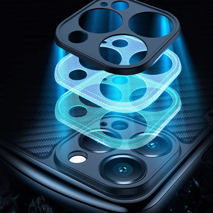 XUNDD Carbon Fiber Texture Phone Case for iPhone 13 Pro 6.1 inch, Reinforced Four Corner Scratch-resistant Matte Shell with Integrated Camera Cover