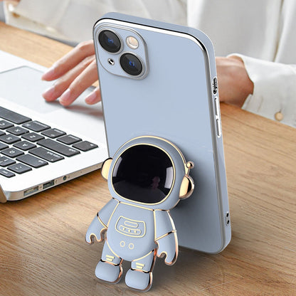 Astronaut Kickstand Phone Case for iPhone 13 mini 5.4 inch, Anti-scratch Electroplating TPU Back Cover