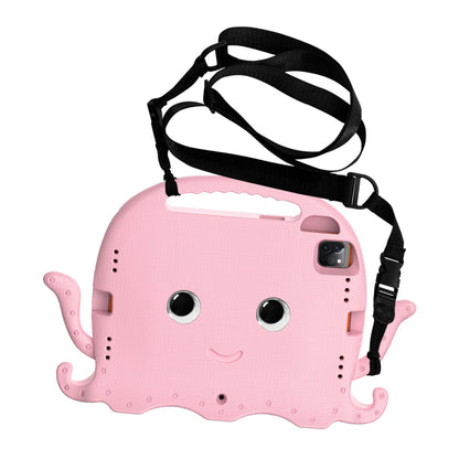 For iPad Pro 11-inch (2018)/(2020)/(2021) EVA Protective Case Cute Cartoon Octopus Anti-Scratch Cover Shockproof Portable Tablet Case with Shoulder Strap
