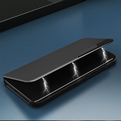 For iPhone 14 6.1 inch Clear View Window Leather Flip Phone Case Stand Magnetic Auto Closing Anri-scratch Protective Phone Cover