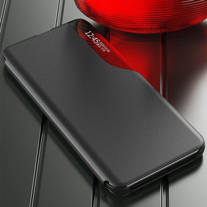 For iPhone 14 6.1 inch Clear View Window Leather Flip Phone Case Stand Magnetic Auto Closing Anri-scratch Protective Phone Cover