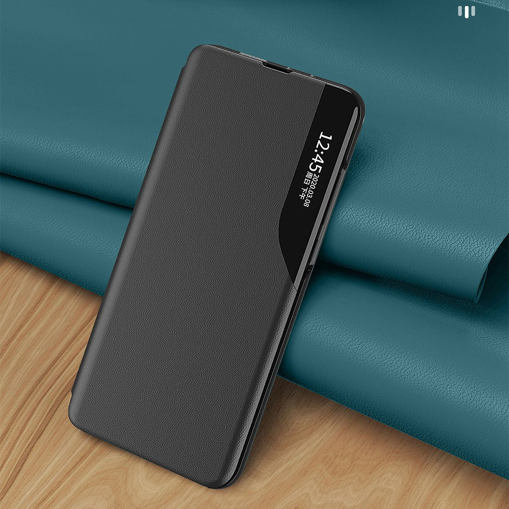 For iPhone 14 6.1 inch Clear View Window Leather Flip Phone Case Stand Magnetic Auto Closing Anri-scratch Protective Phone Cover