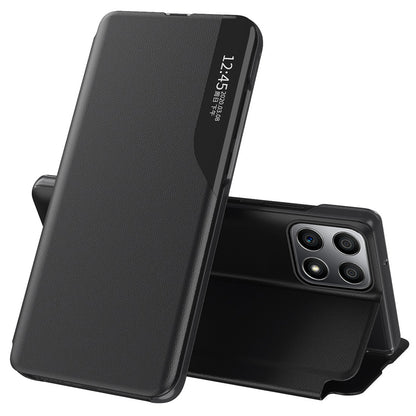 For Honor X8/X30i Magnetic Auto Closing Phone Case Clear View Window Stand Feature Bump Proof Leather Protective Shell