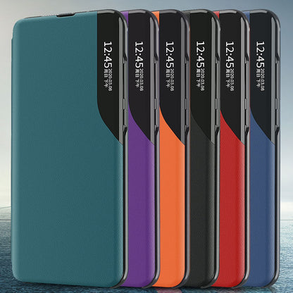 For Honor X8/X30i Magnetic Auto Closing Phone Case Clear View Window Stand Feature Bump Proof Leather Protective Shell
