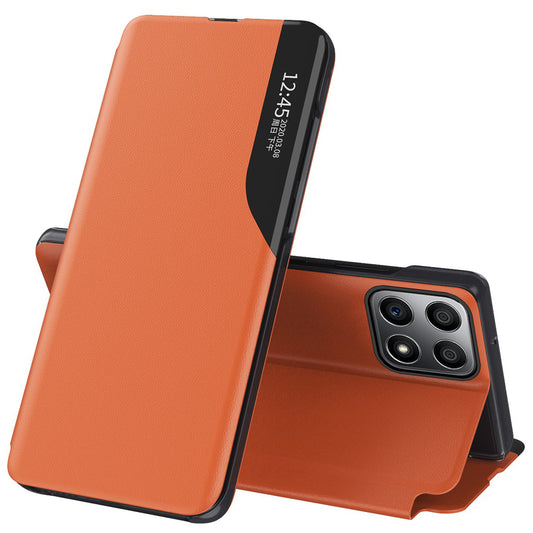 For Honor X8/X30i Magnetic Auto Closing Phone Case Clear View Window Stand Feature Bump Proof Leather Protective Shell