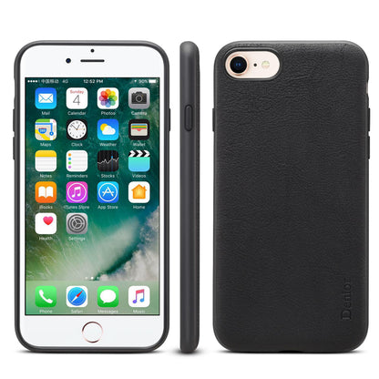 For iPhone SE (2022)/(2020)/iPhone 8/7 4.7 inch Genuine Leather Coated TPU Case Anti-scratch Protective Phone Cover