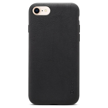 For iPhone SE (2022)/(2020)/iPhone 8/7 4.7 inch Genuine Leather Coated TPU Case Anti-scratch Protective Phone Cover