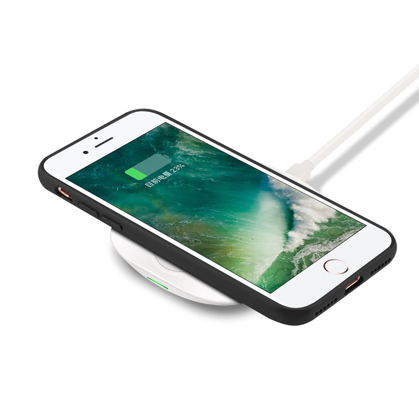 For iPhone SE (2022)/(2020)/iPhone 8/7 4.7 inch Genuine Leather Coated TPU Case Anti-scratch Protective Phone Cover